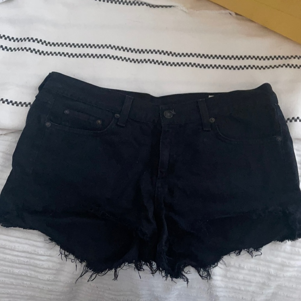 RAG & Bone black denim shorts